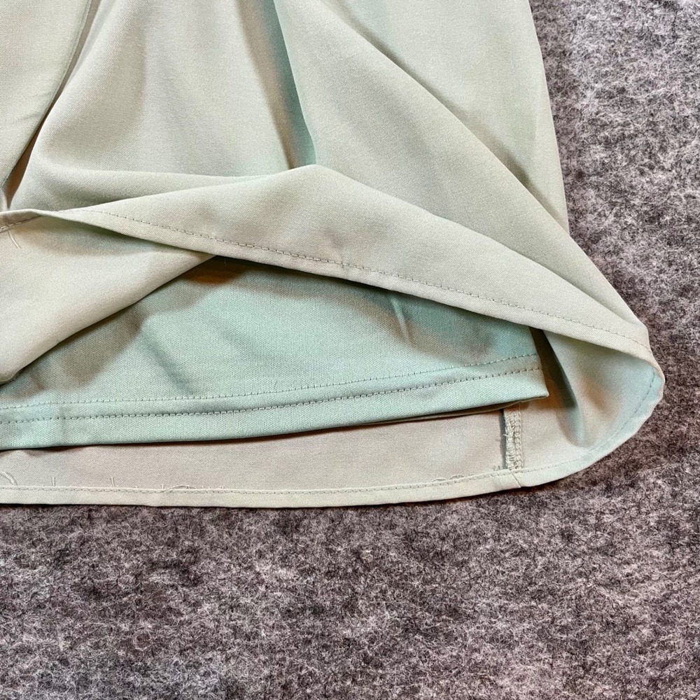 She + Sky Romper Womens Medium Sage Green Tie Front Preppy Romantic Boho Shorts - Picture 7 of 11